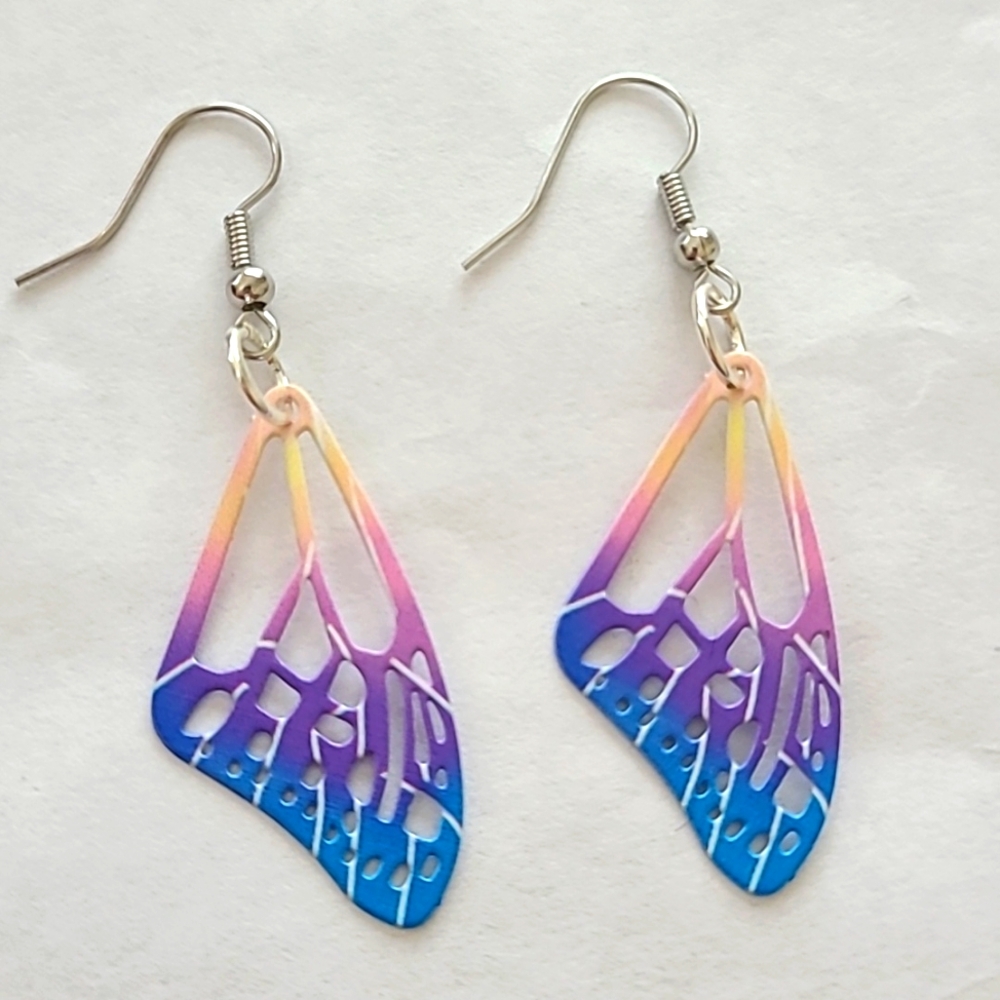 Hand Crafted Butterfly Wing Earrings